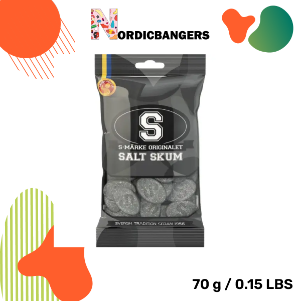 Swedish Candy -S-Marks Salty Licorice Foam