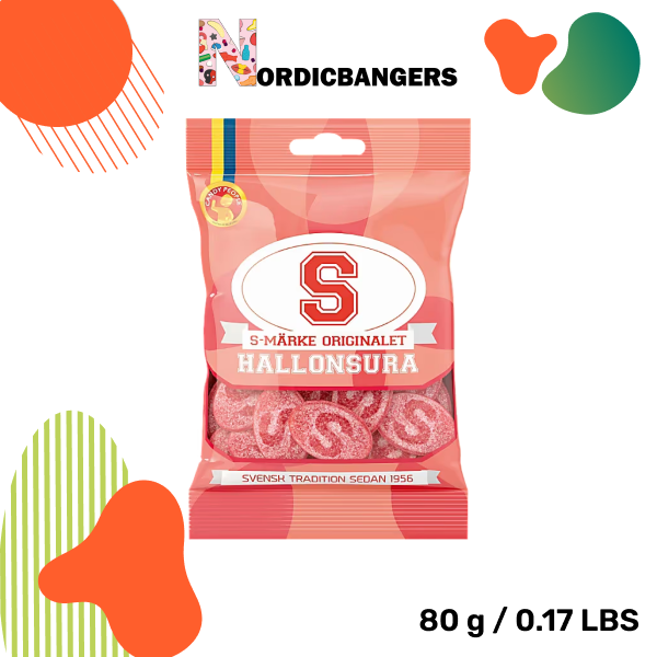 Swedish Candy - S-Marks Sour Raspberry