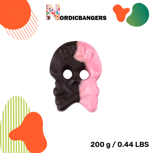 Swedish Candy - Bubs Raspberry/Licorice Skull Foam