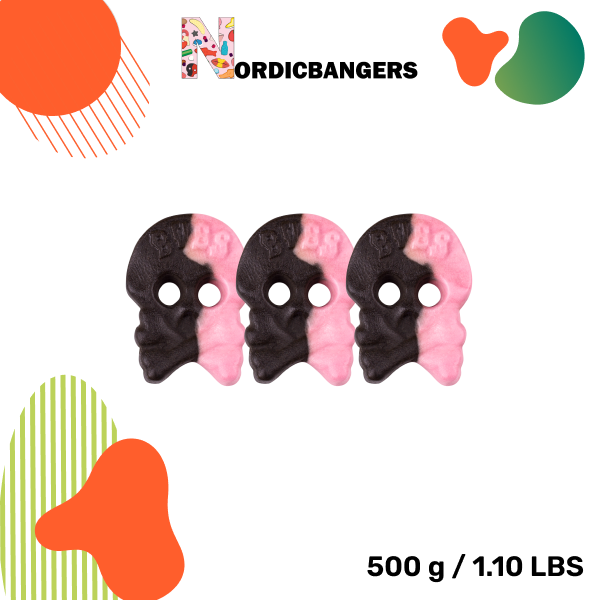 Swedish Candy - Bubs Raspberry/Licorice Skull Foam