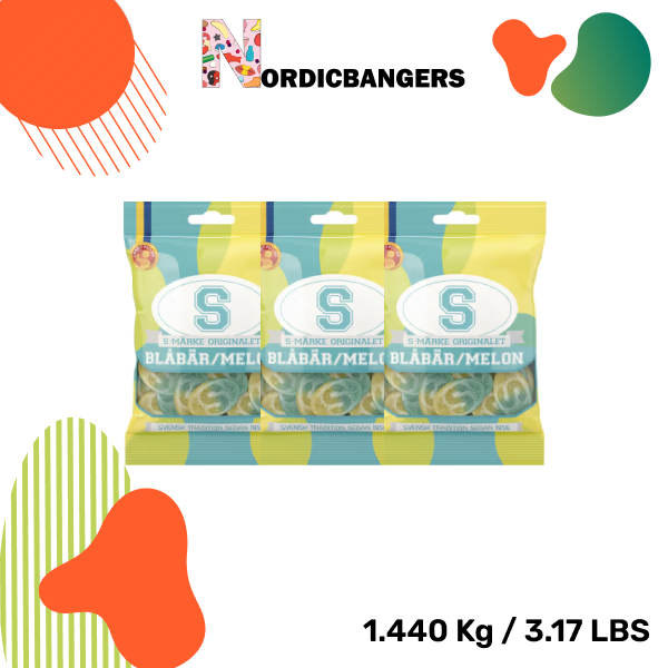 Swedish Candy - S-Marks Blueberry & Melon