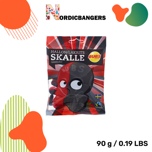 Swedish Candy - Bubs Cool Raspberry/Licorice Skull